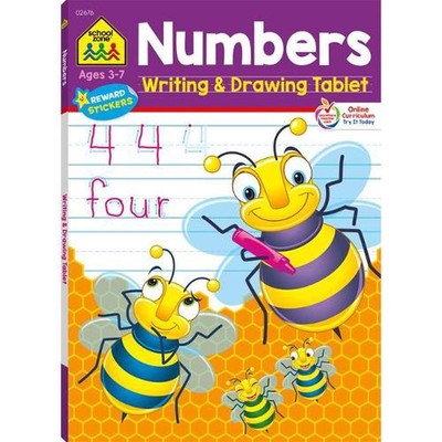 School Zone Numbers Writing & Drawing Tablet Workbook by School Zone (English) P