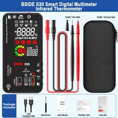Digital Multimeter Infrared Temperature Measurement 15V Diode LED Tester DC AC