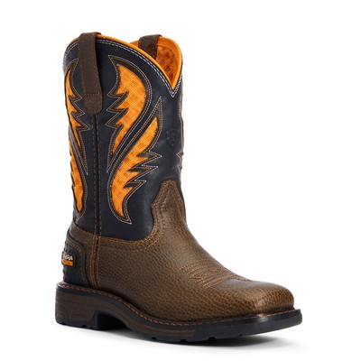 

Ботинки для малышей Ariat Work Venttek для мальчиков, Cocoa/orange