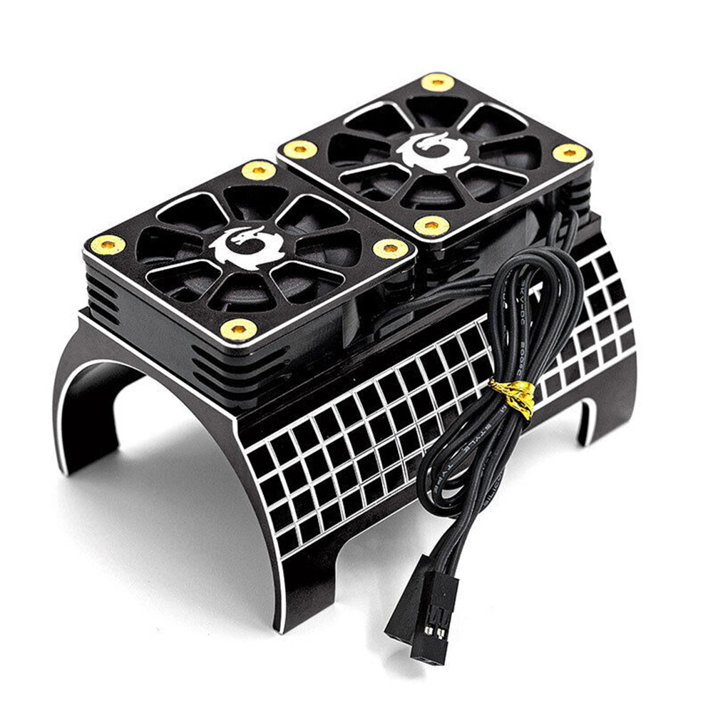 For Traxxas X-Maxx 1/5 RC Car Metal Motor Cooling 40MM Dual High Speed Fan