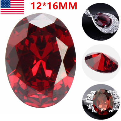 Red 13.89CT Ruby Pigeon Blood Unheated 12X16MM Diamond Oval Cut Loose Gems USA