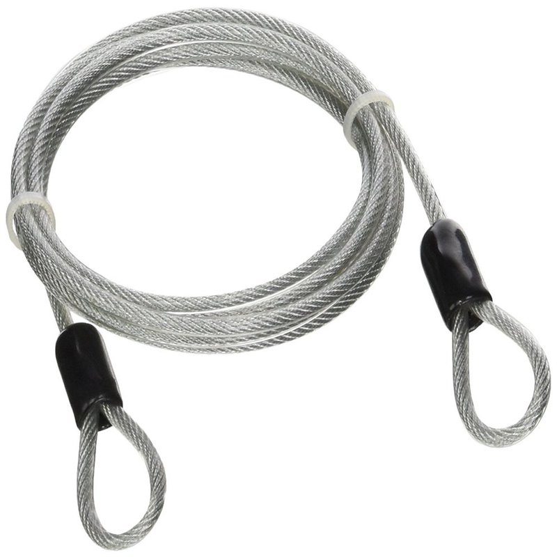 Braided Steel Coated Security Cable Luggage Lock Safety Wire Double Loop 4Ft