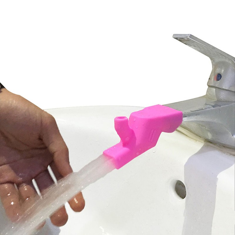 Children Silicone Sink Water Guide Help Hands Washing Faucet