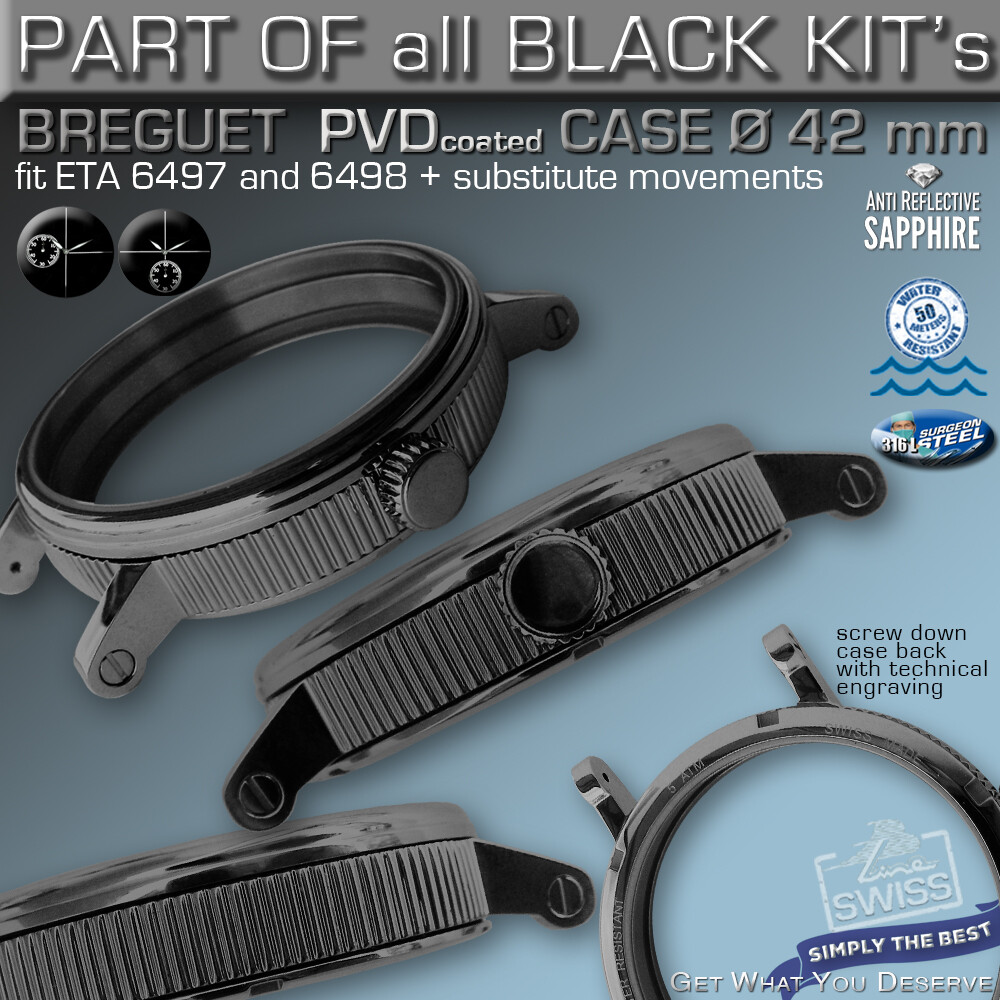 DO IT YOUR SELF KITS - BREGUET CASE style  for ETA 6497, 6498, DB6, DB9 Ø 42 MM