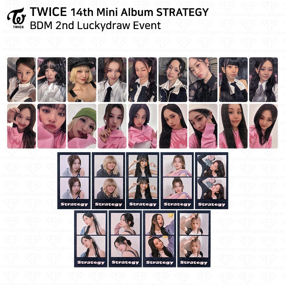 TWICE strategy BDM ラキドロ ミナ TWICE 14th Mini Album STRATEGY BDM 2nd Lucky Draw Photocard