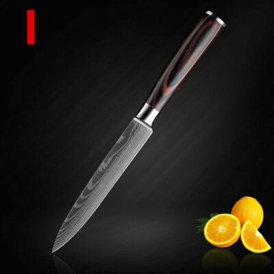 Kitchen Knife Set Japanese Damascus Pattern Stainless Steel Chef Knives Cleaver