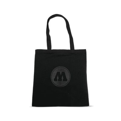 Molotow Logo Heavy Cotton Bag - Black Reinforced Printed Shoulder Tote - 41x41cm