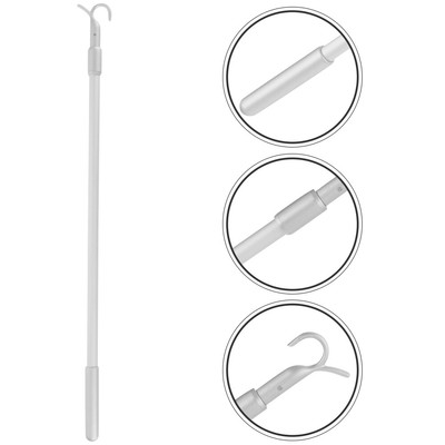  Clothes Hook Pole Cordless Blind Pulls Venetian Rod Silver Wand Compact
