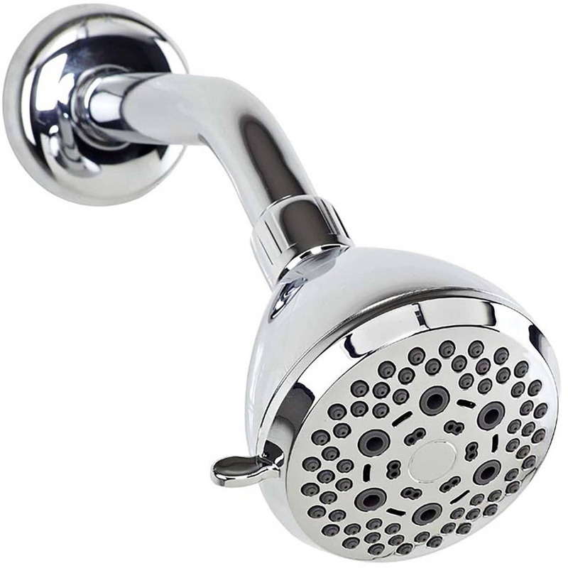 Bath Bliss 6-Function Fixed Shower Head, Chrome