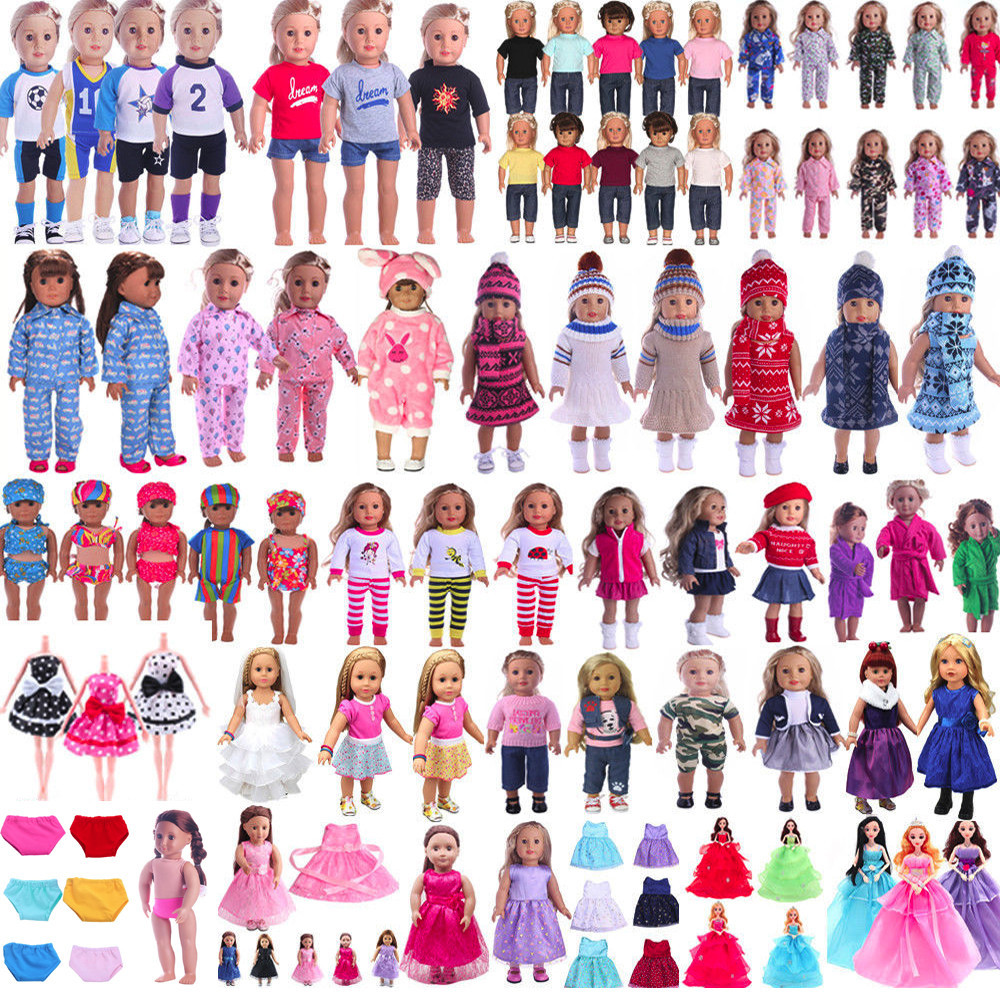 Doll Clothes Pajames Dress Panty For 18