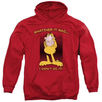 GARFIELD I DIDNT DO IT Licensed Adult Hooded Sweatshirt Hoodie SM-3XL