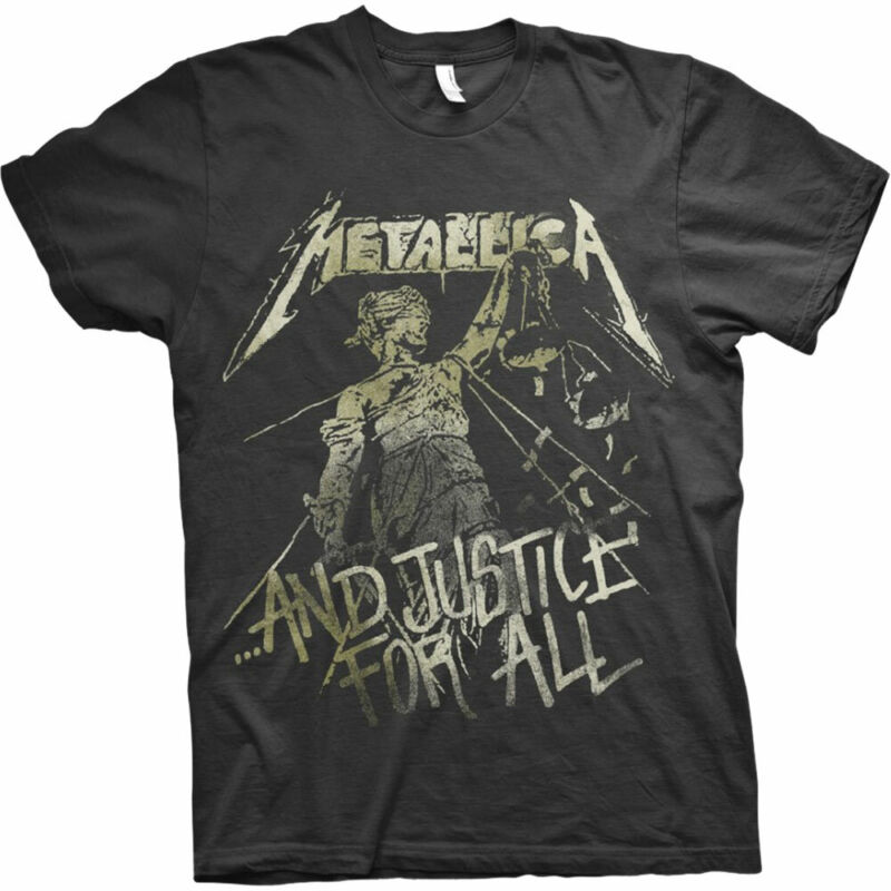 Metallica and Justice for All Vintage T-Shirt Short Sleeve Tee Rock Memorabilia
