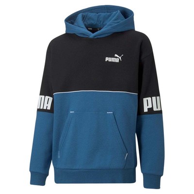 Puma Power Colorblock Pullover Hoodie Youth Boy Blue Повседневная верхняя одежда 67009817