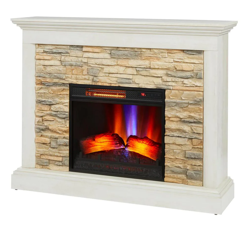 In Tan With Tan Faux Stone 50 In.