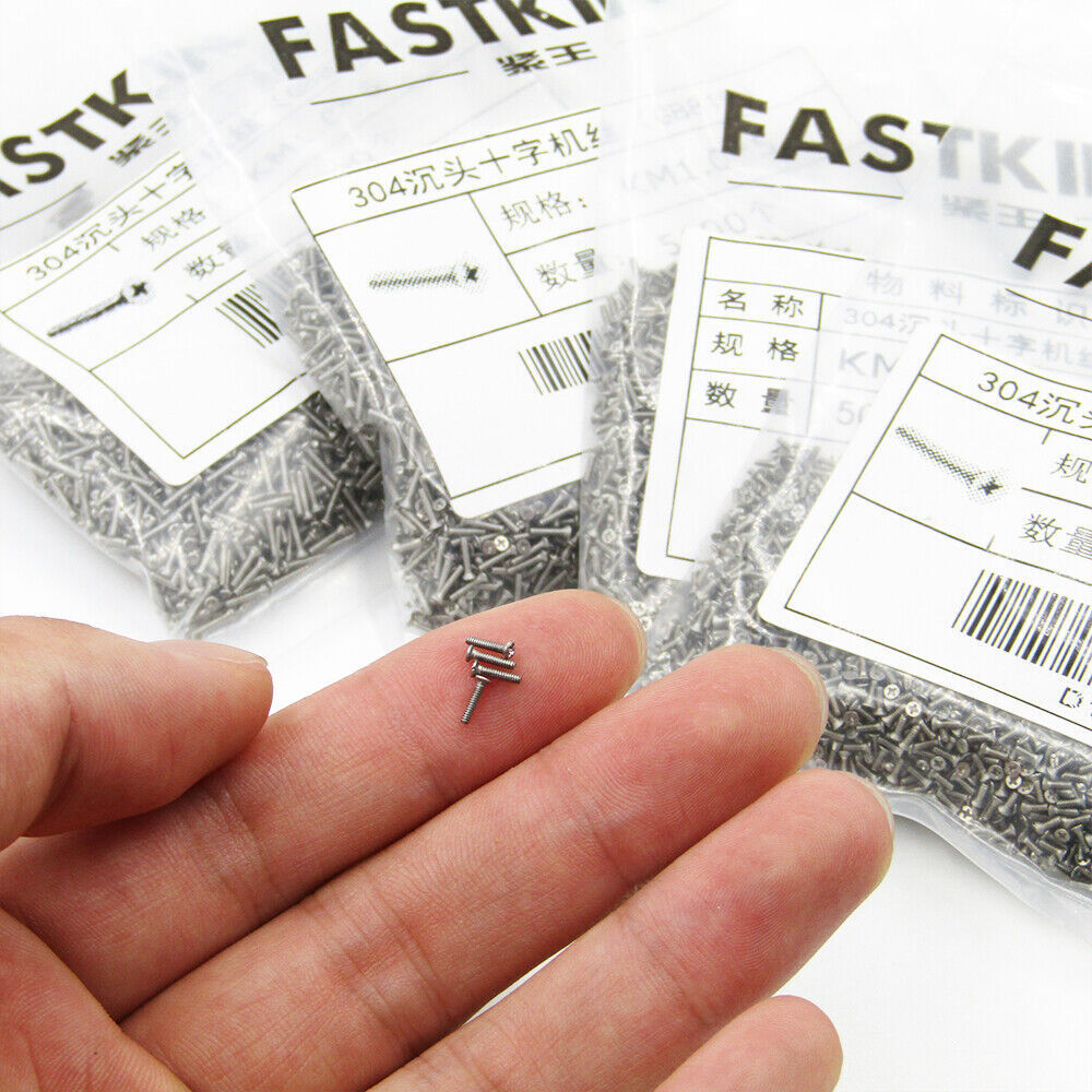 M1 M1.2 M1.4 M1.6 M2 Stainless Steel Phillips Countersunk Flat Head Small Screws