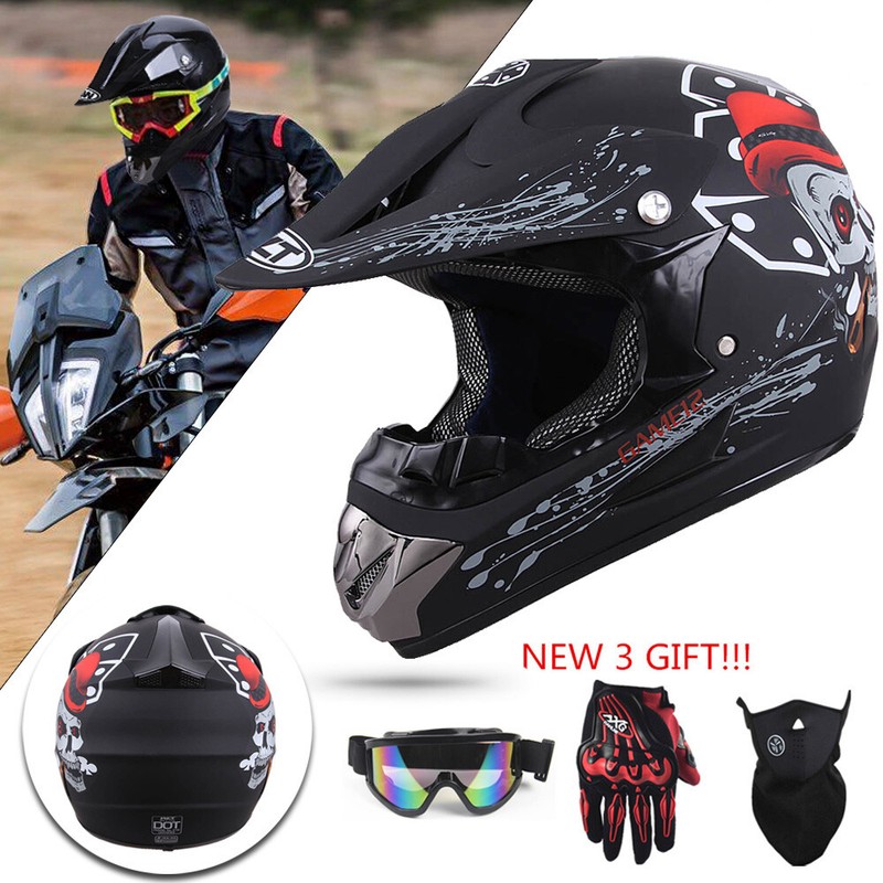DOT Adult Motocross Helmet MX Motorcycle ATV Dirt Bike Off R