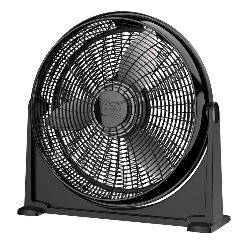 Lasko 20 Inch Floor Fan Air Circulator 3 Speed Black Pivoting Head Wall Mount