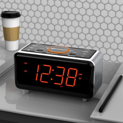 Emerson SmartSet Dual Alarm Clock Radio with Bluetooth Speaker, CKS1521