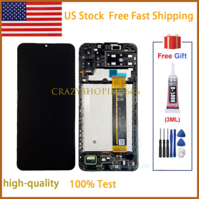 For Samsung A13 LTE 4G A135M SM-A135F LCD Display Touch Screen Digitizer + Frame
