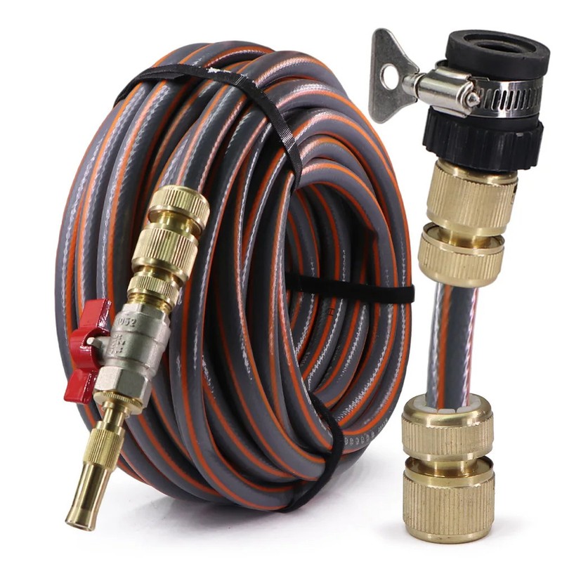 1/2" Garden Water Gun PVC Hose Kit w/ Quick Connector Adjustable Brass Sprinkler