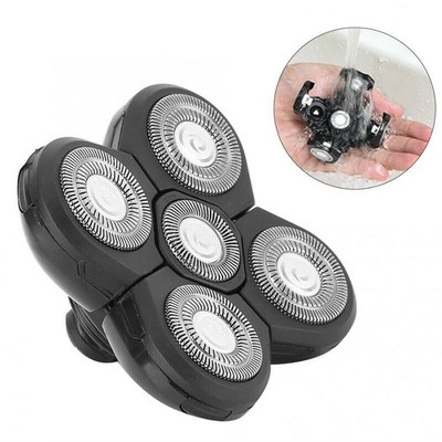 5-in-1 Rotary Electric Shaver 6D Rechargeable Bald Head Hair Beard Trimmer Razor