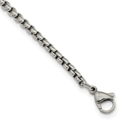 Pre-owned Marsala 20" Edward Mirell Stainless Steel  Carbon Fiber Dog Tag Necklace In White