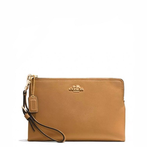 バッグ Coach Trompe L'oeil Pouch Clutch Bag Coach Trompe L'oeil Pouch Clutch Bag Signature Canvas Brown