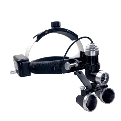 Headworn Dental Binocular Magnifying Glass 3.5X -420 Magnification LED Headlight