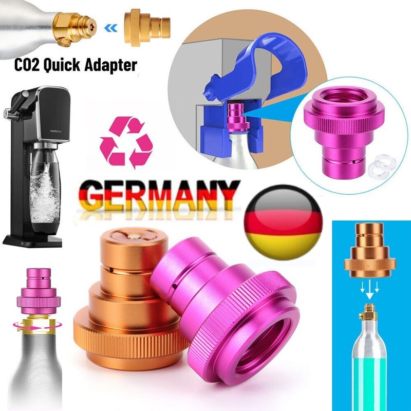 Co2 Quick Adapter Connect Sodastream Water Carbonator Duo Art Terra Co2~Adapter