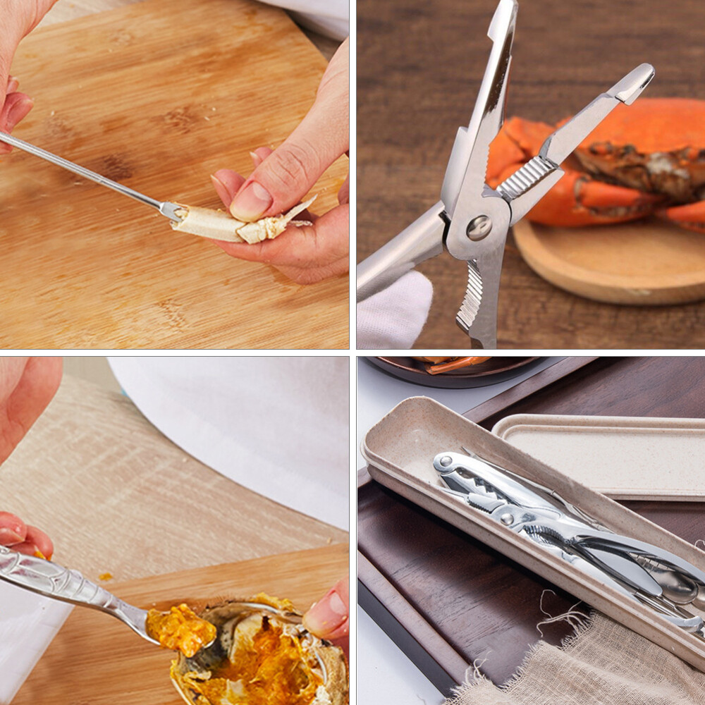 1 Set/6pcs Seafood Clamp Tools Lobster Crackers Seafood Tools with
