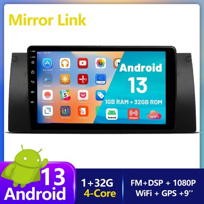 1GB＋32GB 9'' Andriod 13 Car Radio For BMW E53 1999-2005 Mirror Link Touch Screen