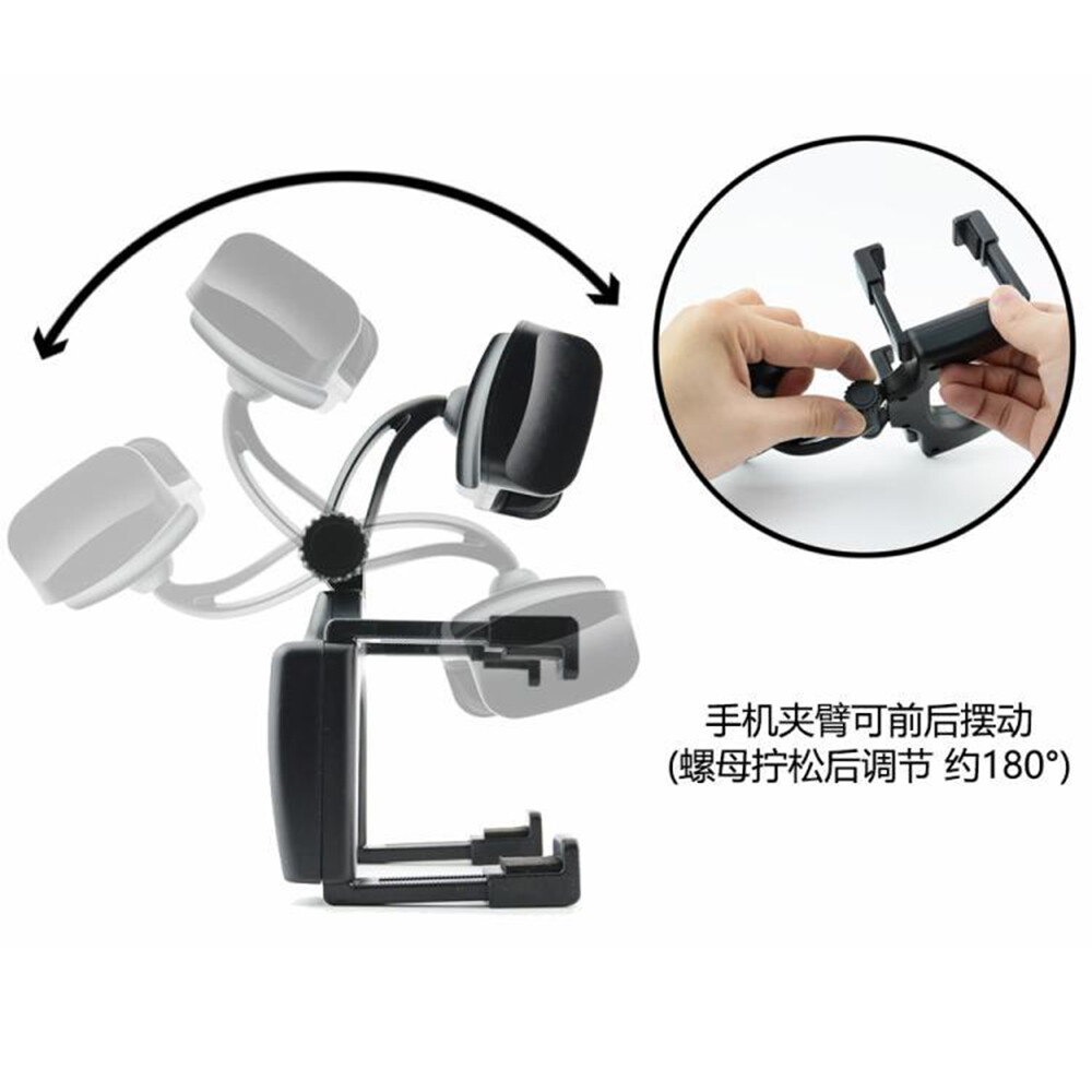 360° Universal Mount Holder Car Stand Rear View Mirror For Mobile Cell Phone GPS