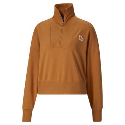 

Женская толстовка Puma Infuse Oversized Half Zip Толстовка коричневая 53968874, Коричневый