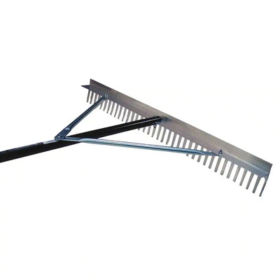 Garden Lawn Landscape Rake 24-Inch Aluminum Head Metal Handle Gardening Tools