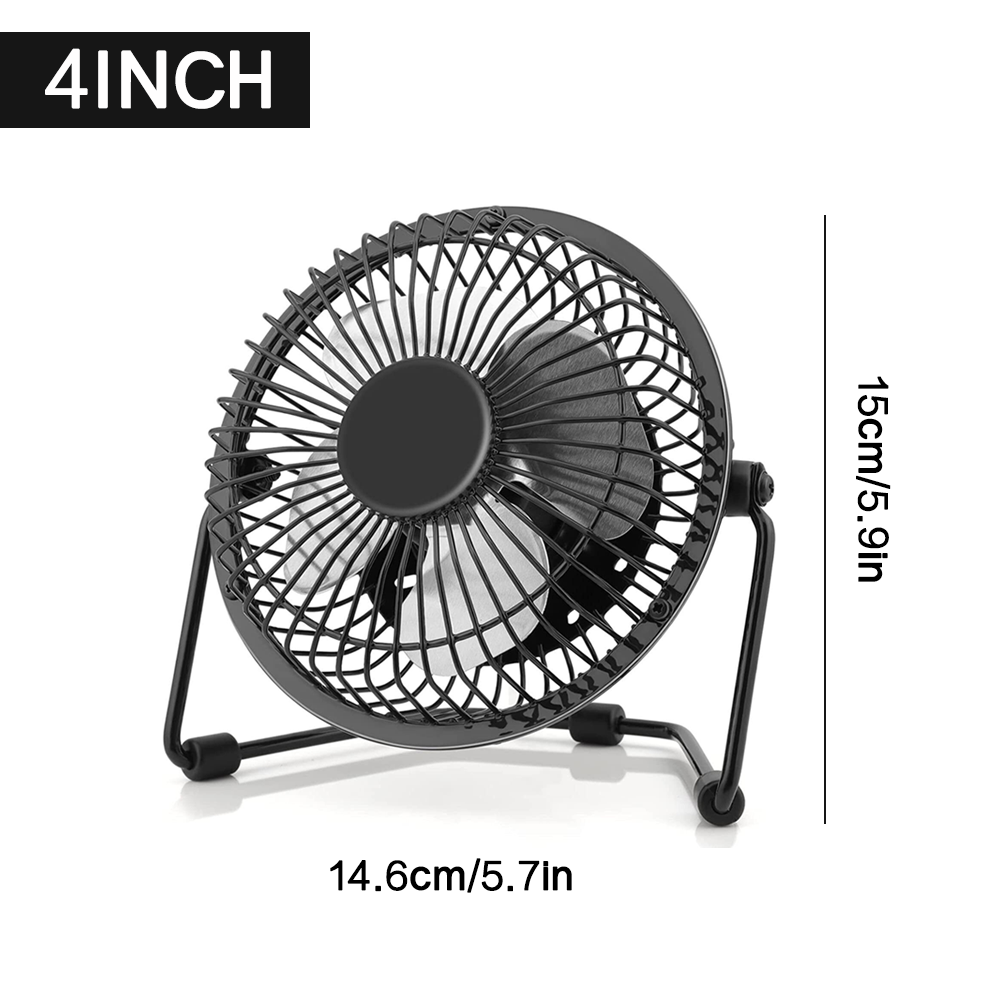 Portable USB Desk Fan Metal Personal Small air Cooler Cooling Operated Mini Fan