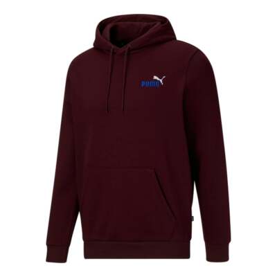 

Пуловер с капюшоном Puma Ess+ с вышивкой логотипа, мужская красная повседневная спортивная верхняя одежда 846, Красный, Puma Ess+ Embroidery Logo Pullover Hoodie