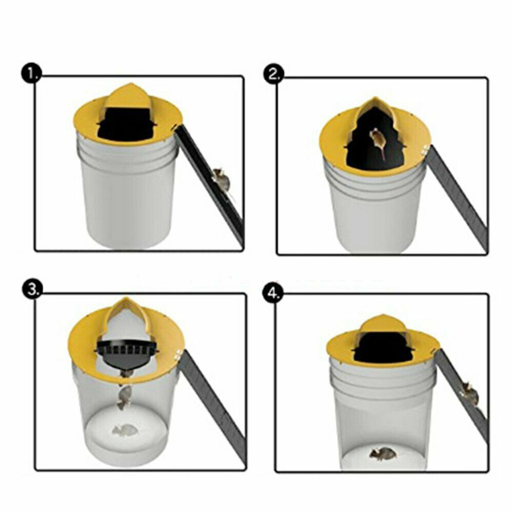 Mouse Trap Flip N Slide Bucket Lid Mouse Rat Trap With Ladder Mousetrap