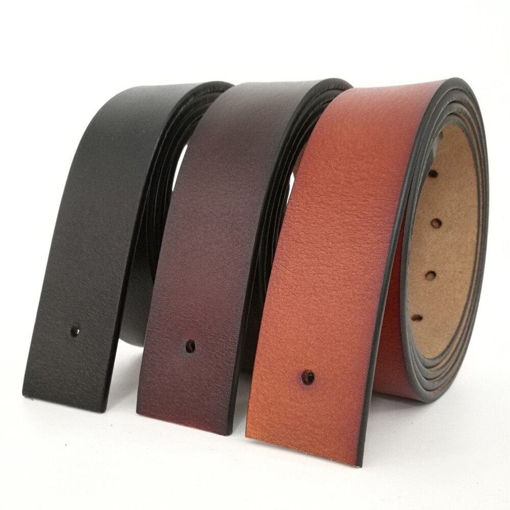 Top Quality Mens Belt No Buckle Genuine Leather Belt Waist Size 30"55