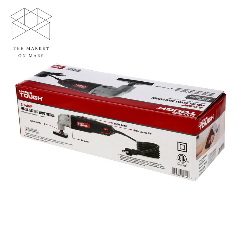 Hyper Tough 2.1 Amp Corded Oscillating Multifunction Tool,