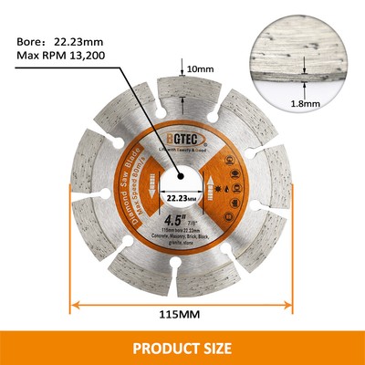4-7'' Diamond Circular Saw Blade Cut Marble Granite Concrete Cutting Wheel Disc