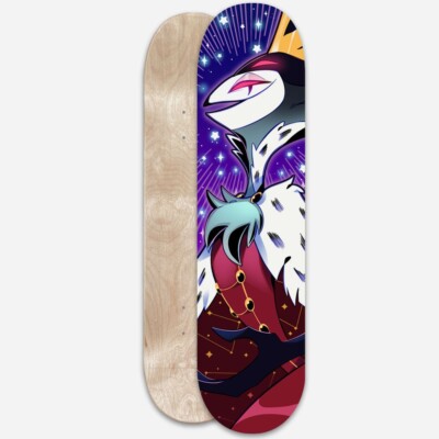 Helluva Boss Stolas Space Skateboard Deck Vivziepop Hazbin Hotel + Sticker NEW