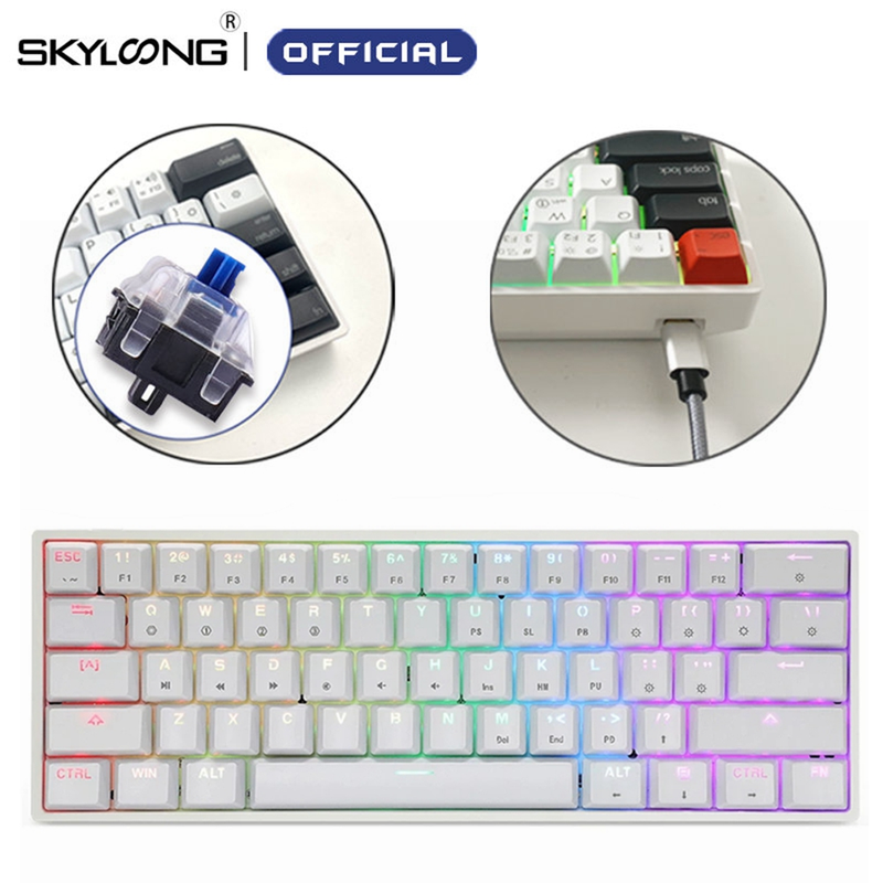 SKYLOONG GK61 Gaming RGB Mechanical Keyboard For Tablet Laptop Desktop iPad