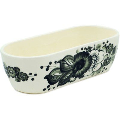 faience Planter 11'' Black