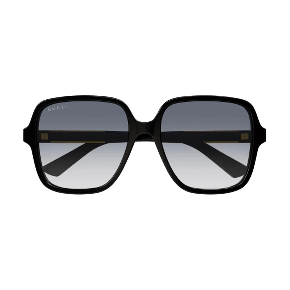 Pre-owned Gucci Gg1189s 002 Black-black Grey Lens Women's Sunglasses 58mm Authentic In Gray