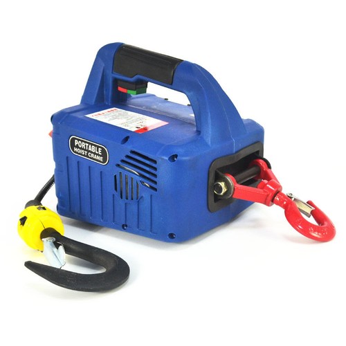 Portable Electric Winch Wire Rope Traction Block Manual /Wireless Control 1500W