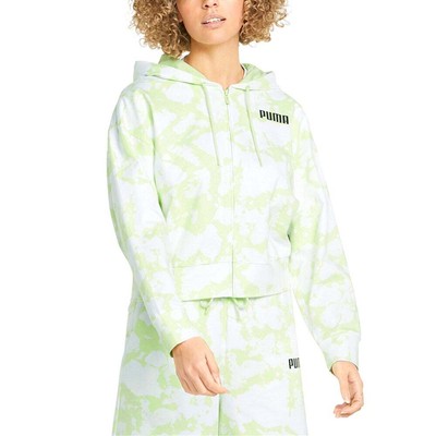 Puma Summer Full Zip Hoodie Женская зеленая повседневная верхняя одежда 84872536