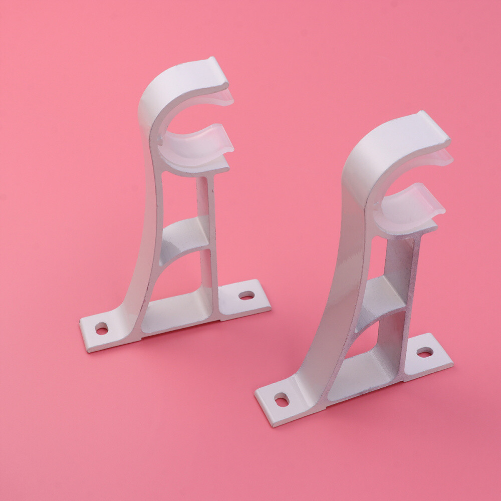 2pcs Curtain Rod Brackets Sturdy Drapery Rod Frame Hook Curtain