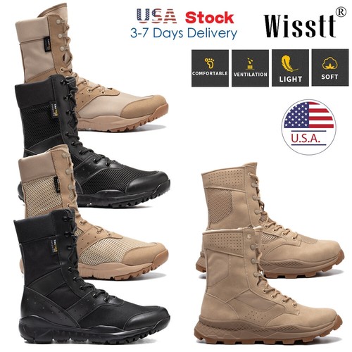 's Jungle Patrol Army Military Tactical Work Boots Desert Co