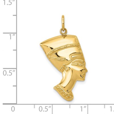Pre-owned Superdealsforeverything Real 14kt Yellow Gold Nefertiti Charm