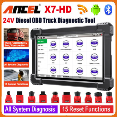 ANCEL X7HD 24V Heavy Truck Diagnostic All System OBD Scanner Coding Pro-gramming